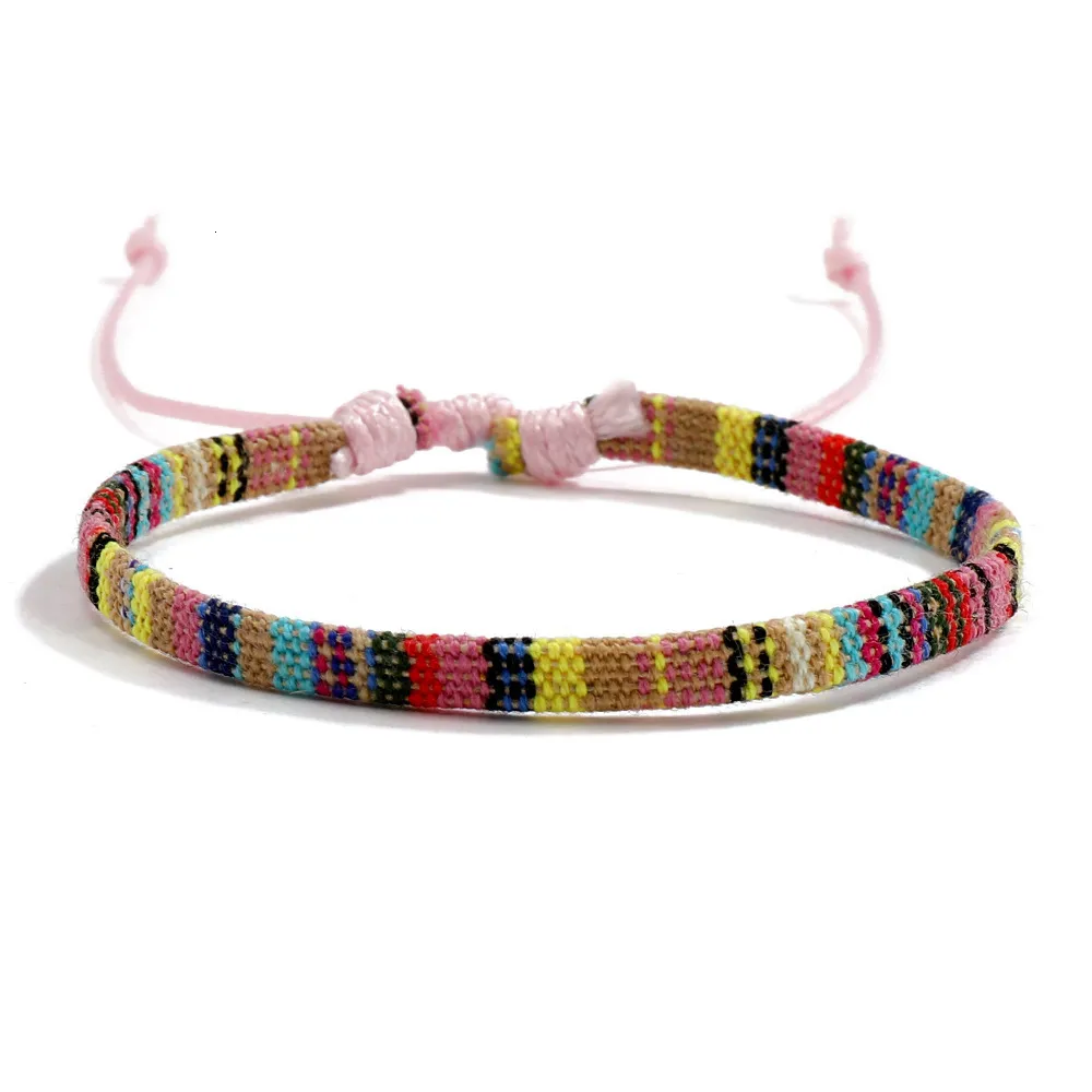 Gewebtes Stoffarmband Ethno Stil Vintage Boho Nepal Armschmuck_voghion.com