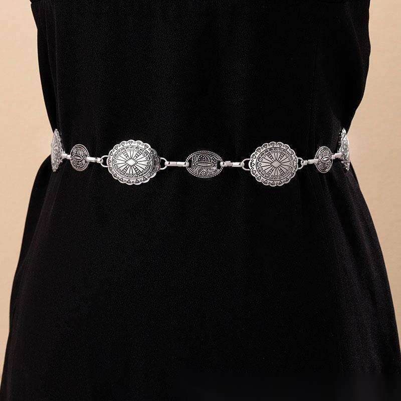Fashionable Women's Belt, High-end Metal Waist Chain, West Asia Versatile Ethnic Dress, Decorative Dress_voghion.com