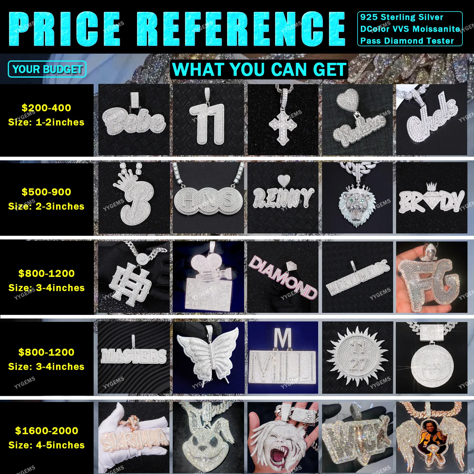 Βραχιόλι χιπ χοπ Sier VVS Cuban Link 2mm 3mm 4mm 5mm 6.5mm Moissanite, τιμή εργοστασίου Wuzhou, κοσμήματα αλυσίδας τένις_voghion.com