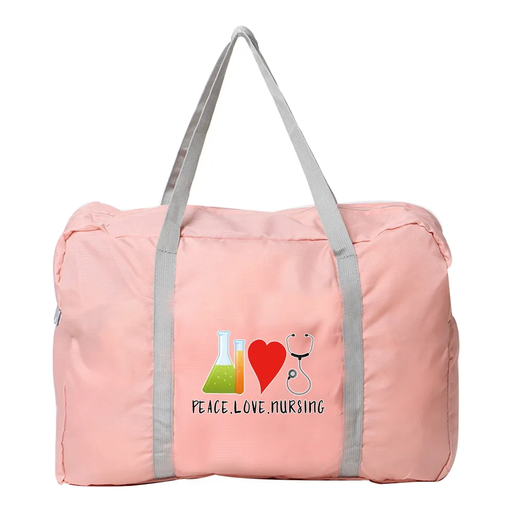 Foldable Travel Handbags Duffle Bag Women Gadgets Organizer Clothes Printed Traveler Accessories Holiday Nurse Tote Lage_voghion.com