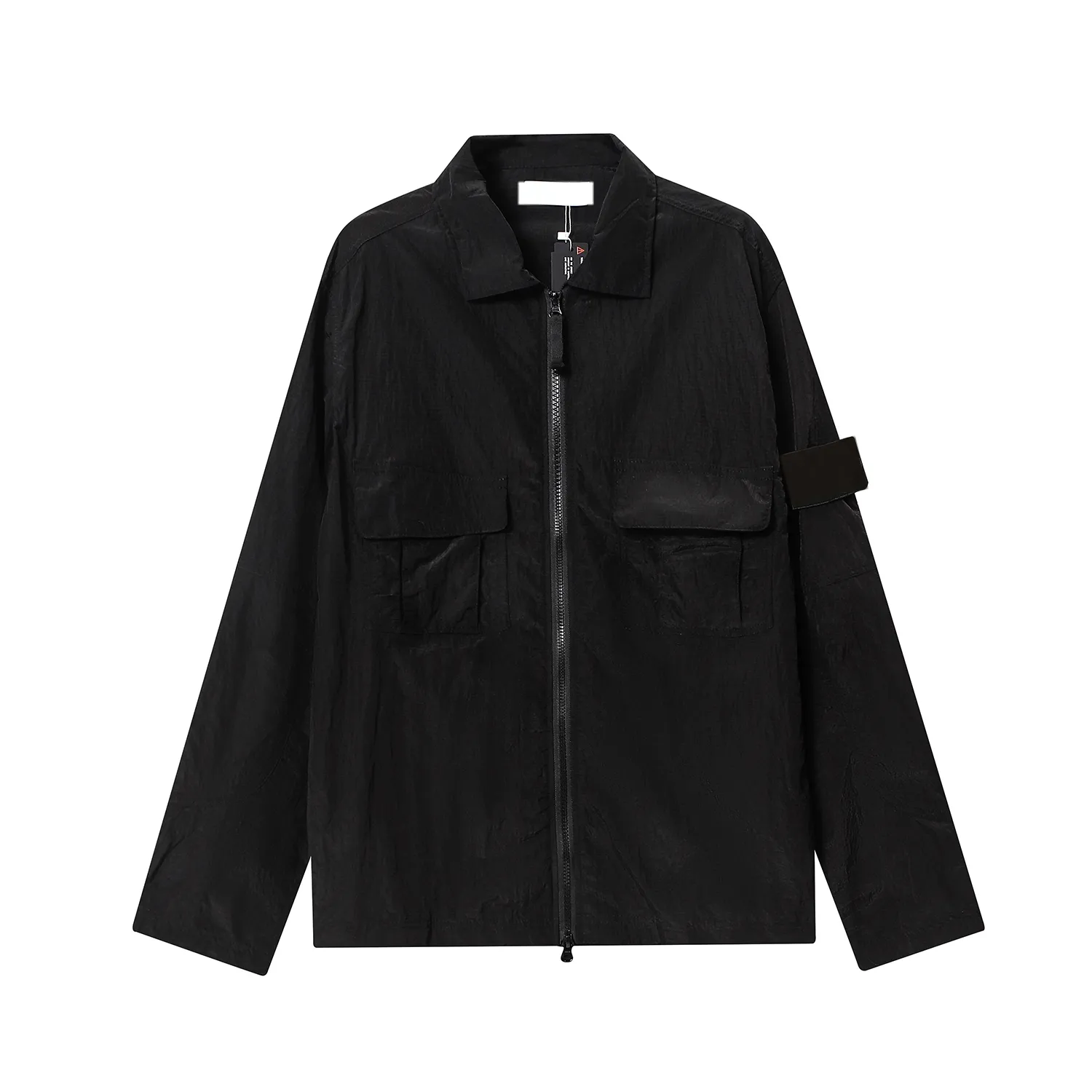 Erkek Ceketler 22ss Topstoney Bahar Pusula Rozet Kol Yama Taş Kadın Erkek Cep Mont Sokak Giyimi Turn Down_voghion.com