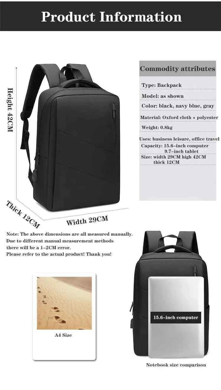 Bag Travel Multifunction USB Charging For 13 to 15.6 Inch Backpack Mochila Laptop Case Notebook BackpackC241107_voghion.com