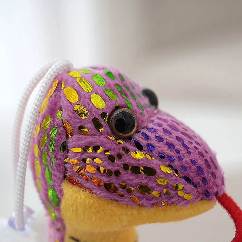 Porte-clés en peluche coloré et mignon, petit serpent coquin, décoration de chambre à coucher, mascotte du zodiaque, poupée, cadeau_voghion.com