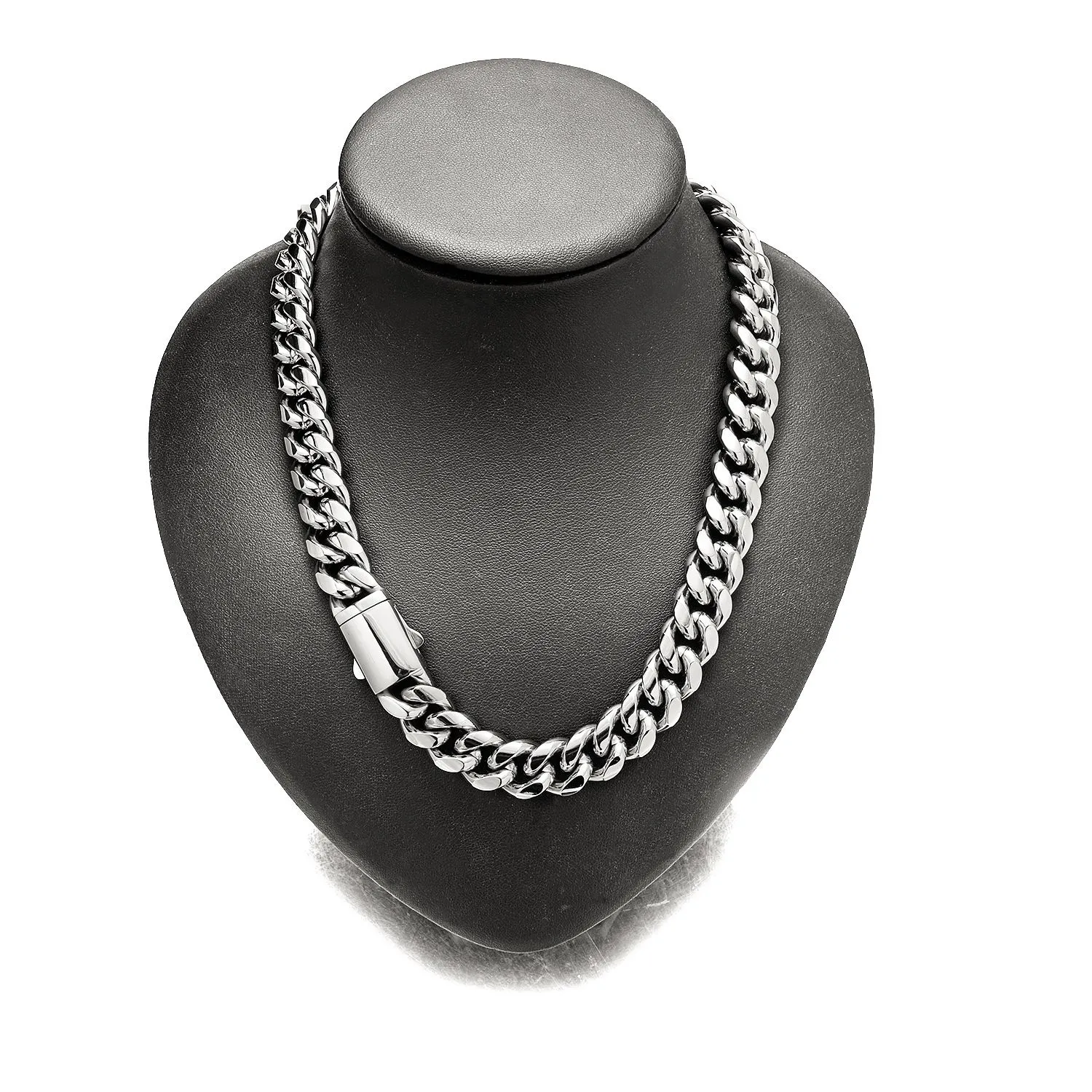 Set collana e bracciale a catena miami cuban placcato oro_voghion.com