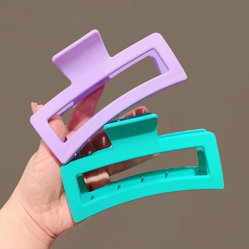 Oversized 13CM square hair clip with a lot of volume hair clip hair clip shark clip solid color back of the head hair accessories wholesale_voghion.com