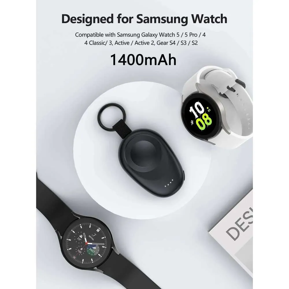 NEWDERY Magnetic Keychain Charger For Samsung Galaxy Watch 7/Ultra/6/6 Classic/5 Pro/4/3,Active2/1 Portable Wireless_voghion.com