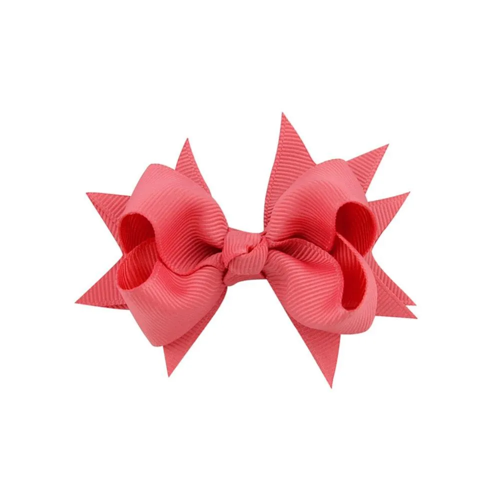 40pcs 3 Inch Baby Girl Solid Ribbon Bows Alligator Clips For Toddlers Kids Children Hair Accessories_voghion.com