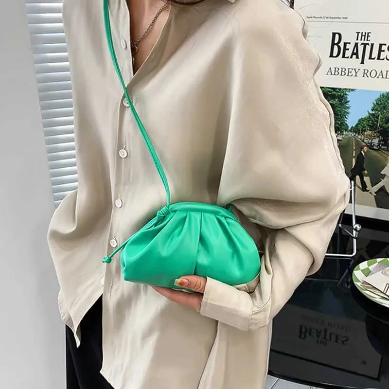 Sac à bandoulière en cuir PU jaune et bleu pour femme, sacoche simple et polyvalente pour soirée_voghion.com