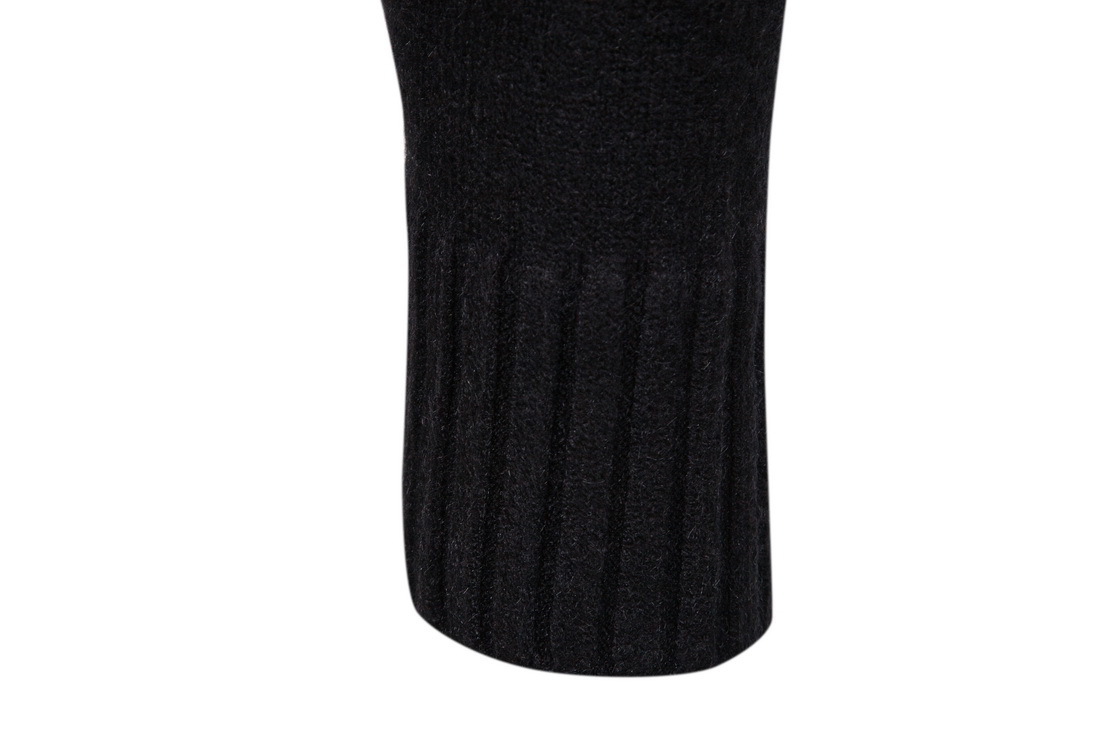 Hierscht a Wanter Nei Einfarweg Strickwueren Moud Laangärm Héichhalspullover Hären Ënnerlag_voghion.com