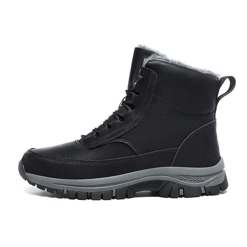 Herren Bergschuhe plus Flor verdickte warme Nordost-Baumwollstiefel in großer Größe mit hohem Schaft und warmen Schuhen_voghion.com