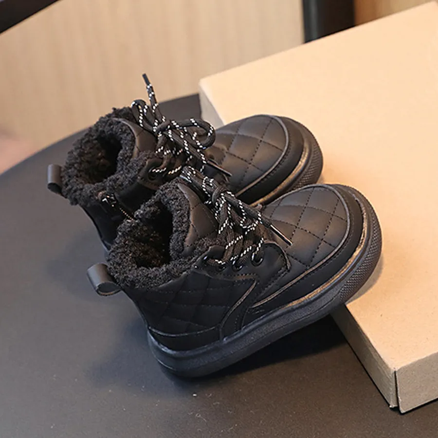 Kids Winter Boots Warm Waterproof Sneakers For Boys And Girls_voghion.com