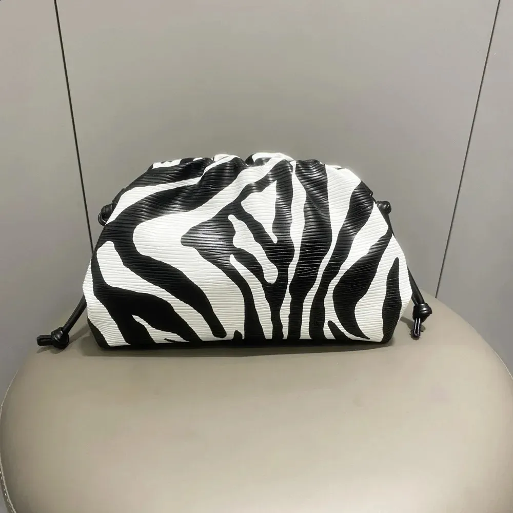 Zebra soft cloud handtas set dames clutch schoudertas_voghion.com