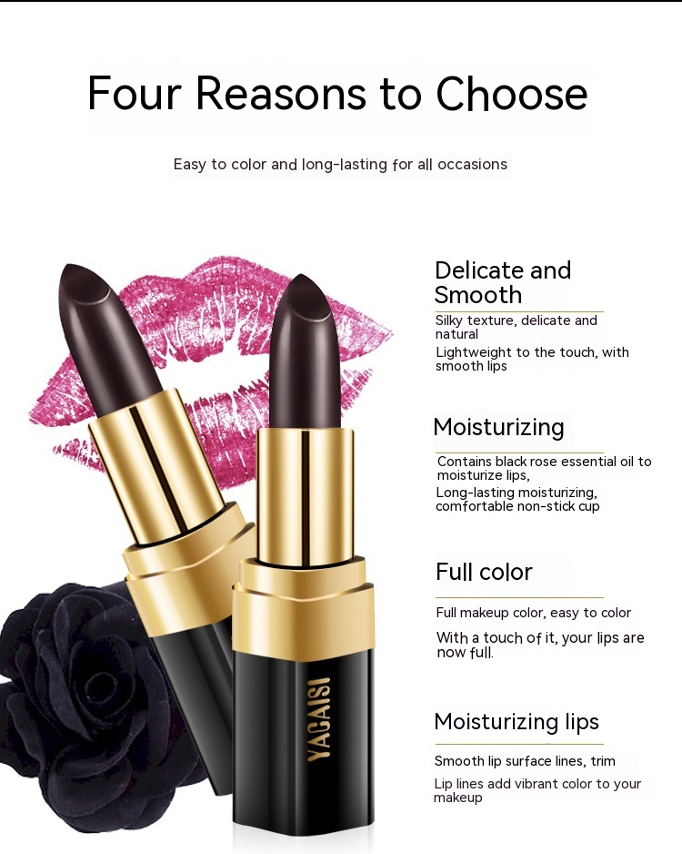 Yacai Si e Moisurizing Black Rose si agitano rapidamente con lo stesso Syle, Sain Cup, Does No Fade Lipsick Live_voghion.com