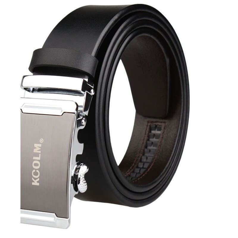 cowhide Cut Automatic Buckle For Extended Size Men's Belts_voghion.com