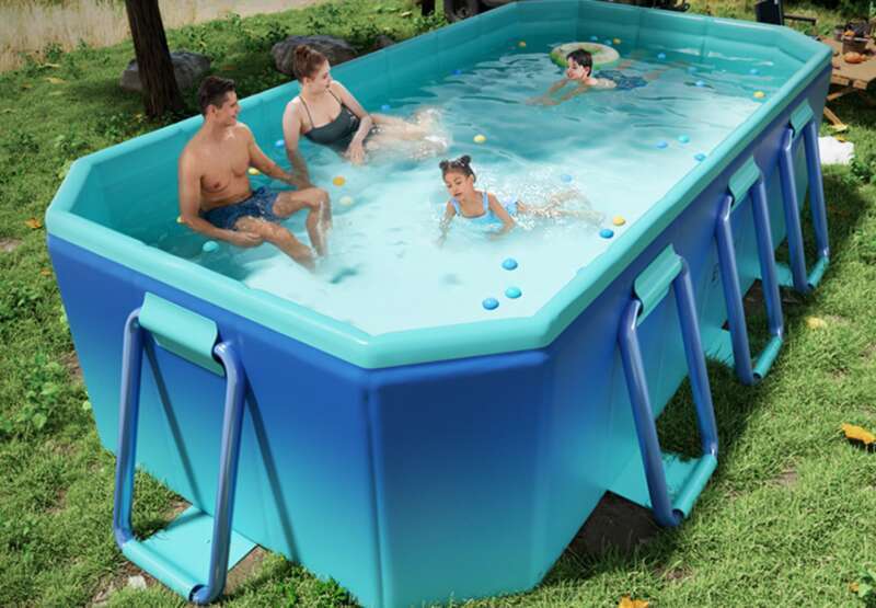 Ein Muss für das Wasserspiel im Sommer: Nicht aufblasbares, faltbares Schwimmbecken, sowohl für den Innen- als auch für den Außenbereich geeignet_voghion.com