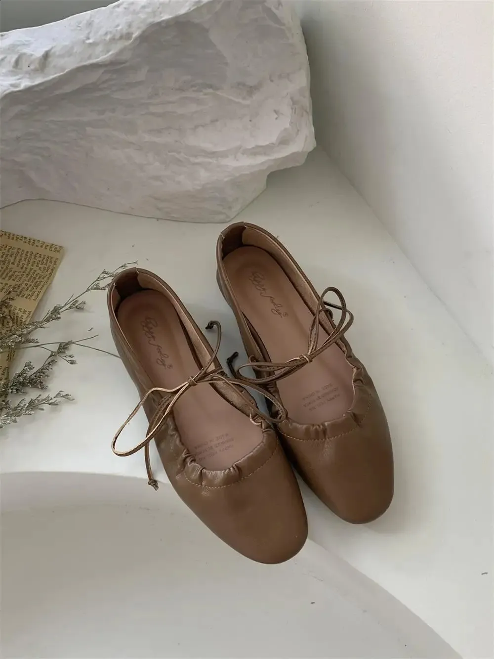 Mary Jane scarpe da ballo comode e casual con punta tonda e bordo scorrevole da donna, morbide e morbide, 240904_voghion.com