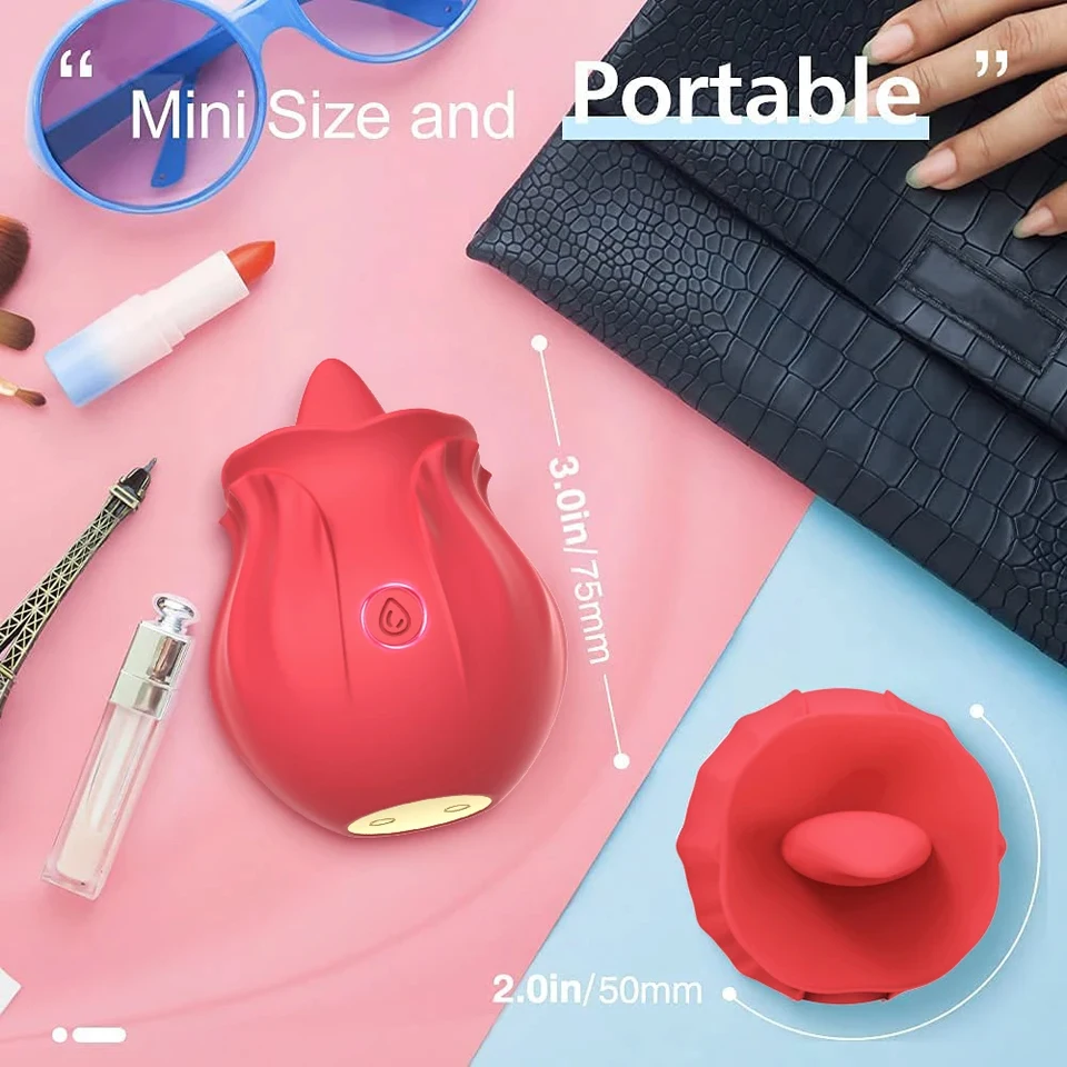 Rosen-vibrator Mit Zungenstimulation Für Damen Und G-punkt_voghion.com