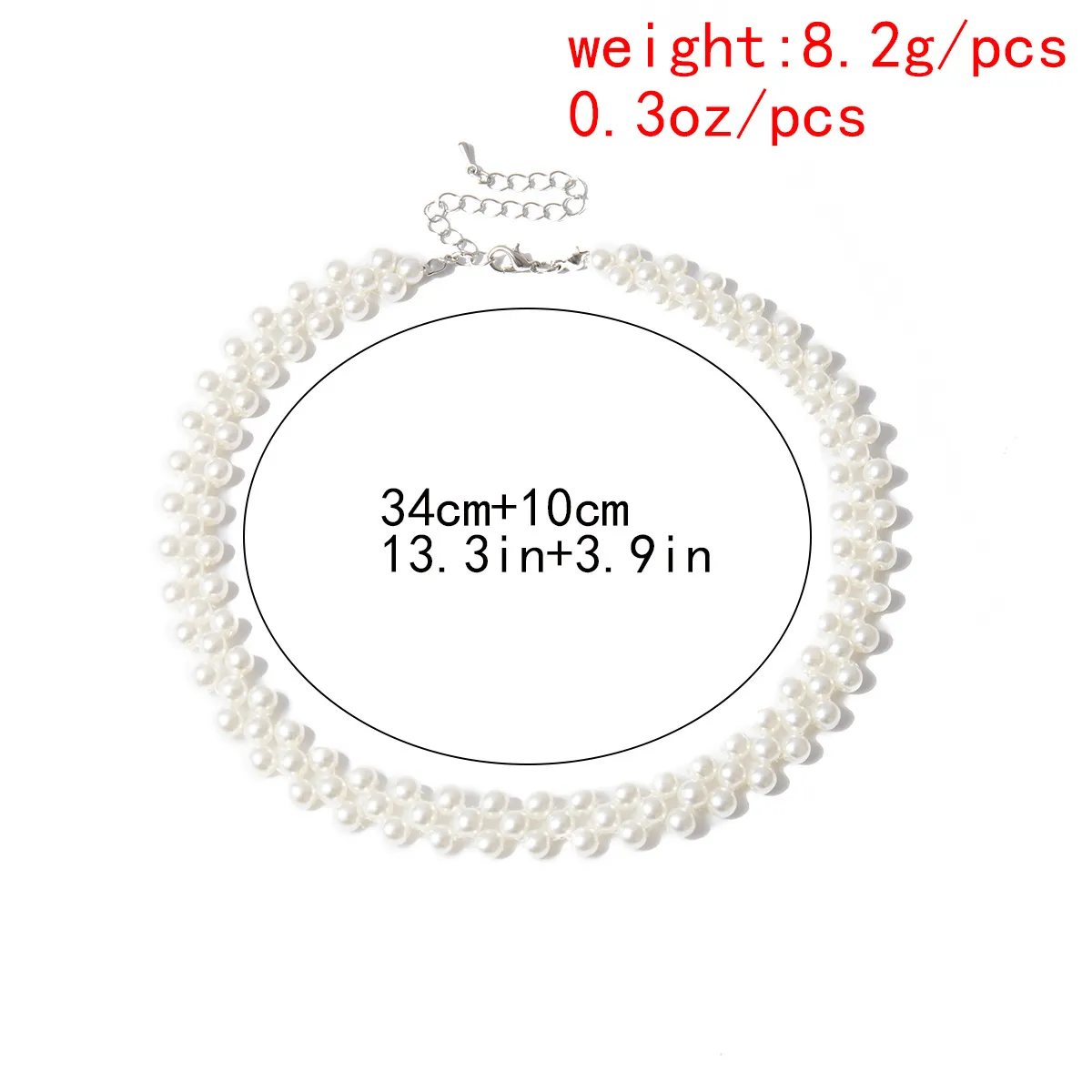 Chaînes Bijoux transfrontaliers Collier de perles de mode Collier court en perles géométriques élégant fait à la main Collares Para Mujer_voghion.com