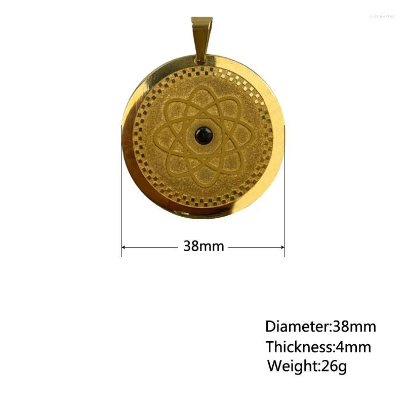 Pendant Necklaces Men Women Golden Quantum Scarlar Energy With 7 Healthy Stones And Negative Ions For EMF Protection_voghion.com