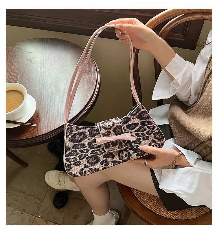 Vintage Leopard Print Shoulder Bag For Women Soft Pu Leather Handbag_voghion.com