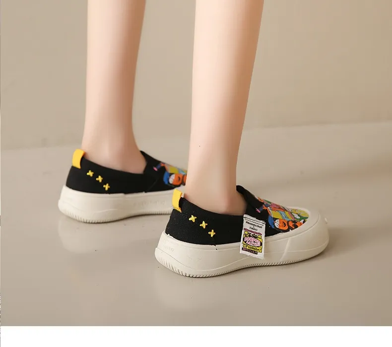 Damen Canvas Slipper Freizeitschuhe Bequeme Stoffschuhe Alltag_voghion.com