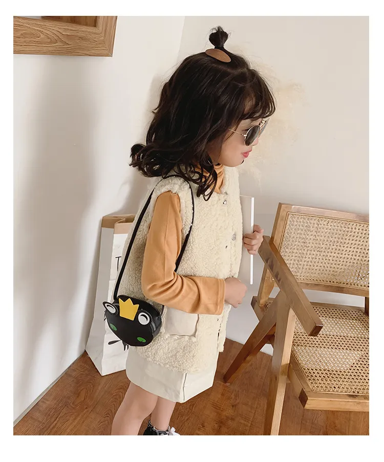 Fashion Kids Handbags Newest Korean Girls Mini Princess Purses Cute Frog Shoulder Messenger Bag Children Coins Bags_voghion.com