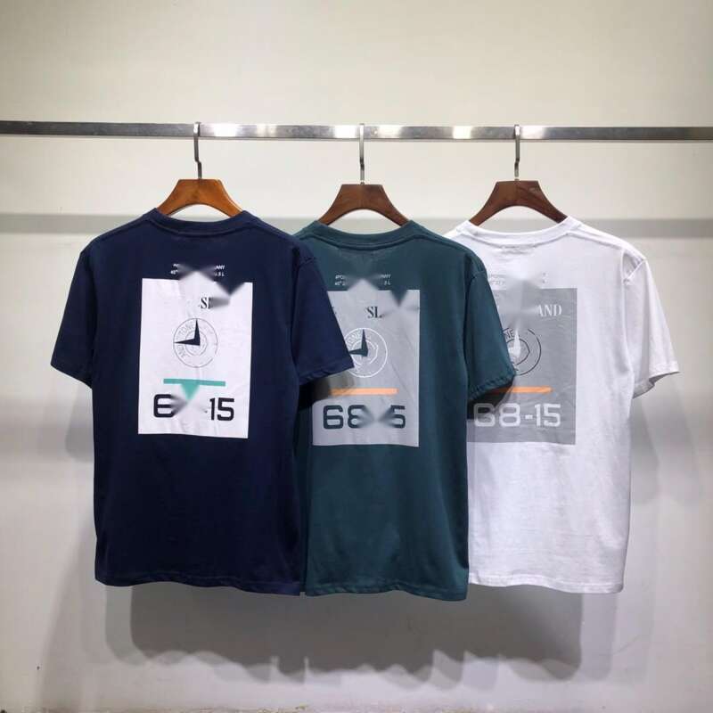 T-shirt unisex in cotone largo a maniche corte con stampa offset di marca nuova di zecca 6815 con lettere stampate_voghion.com