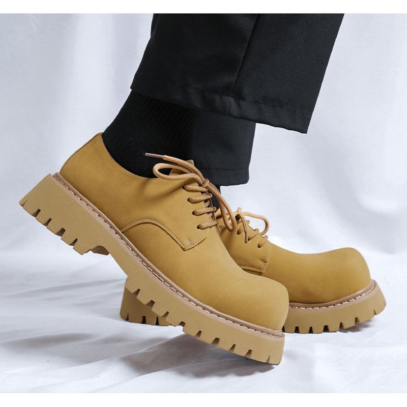 Jesienne męskie casualowe niskie buty Martens oddychające i ochronne retro cargo z dużą główką_voghion.com