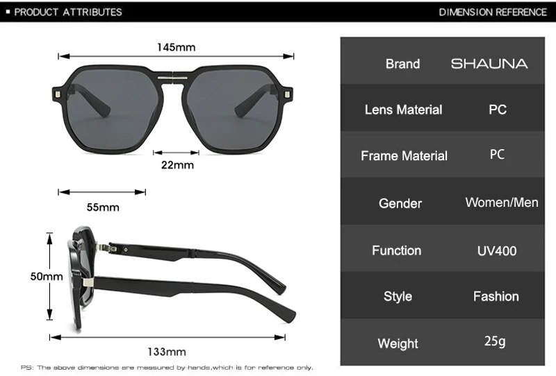 SHAUNA Retro Poligon Kare Kadın Polarize Katlanabilir Güneş Gözlüğü Shad UV400 Ins Popüler Moda Çay Yeşil Erkek Güneş_voghion.com