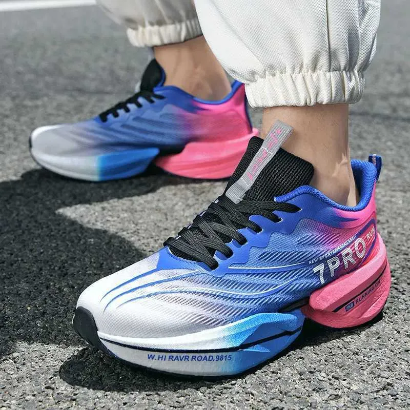 Carbon Plate Couples Running Shock-Absorbing Rebound Ultra-Light Sports Shoes For Men And Women Summer Mesh Breathable_voghion.com