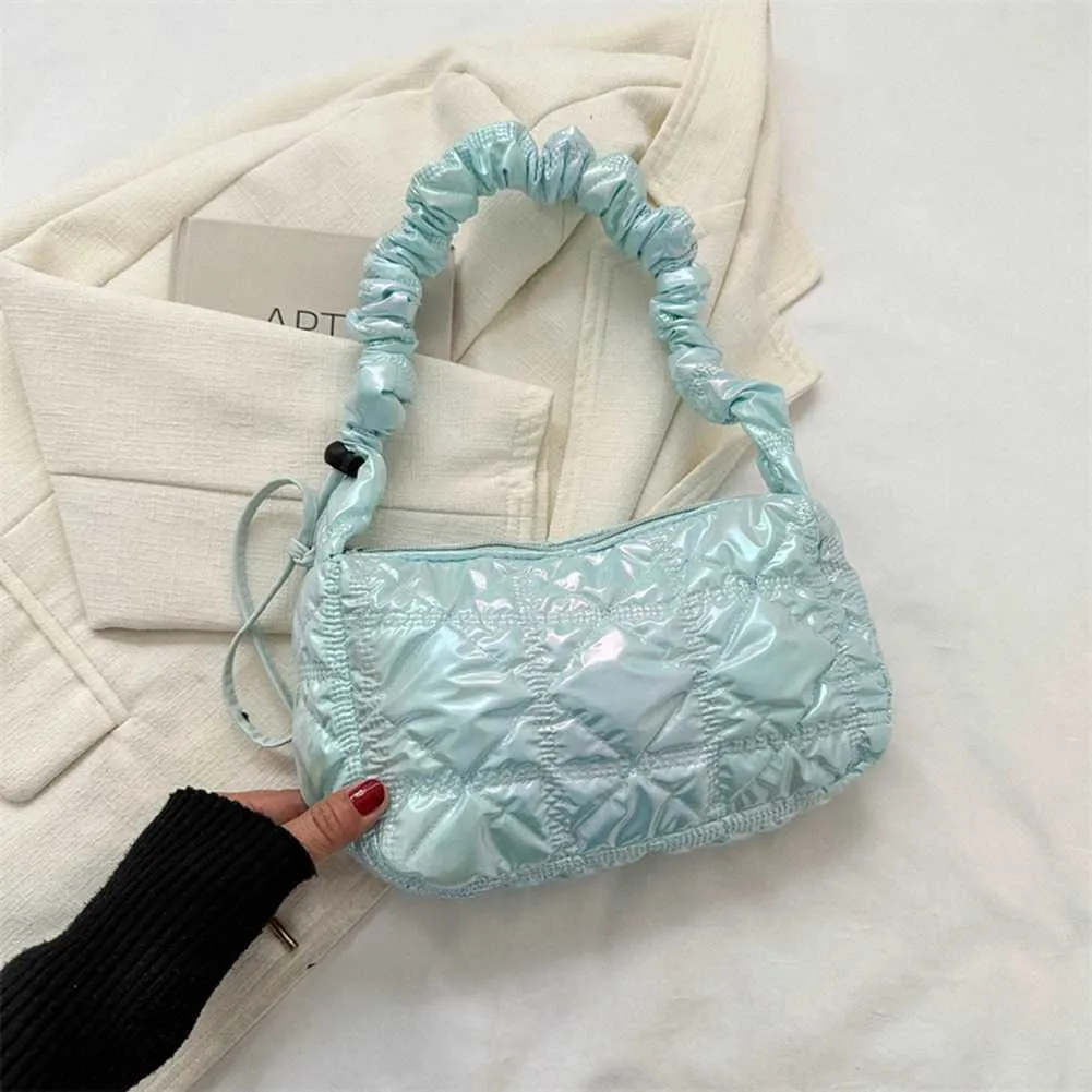 Damen Gepolsterte Schulter Hobo Achselhöhle Wolke Plissee Tasche Drstring Gesteppte Crossbody Mädchen Stilvolle Satchel PurseC241216_voghion.com