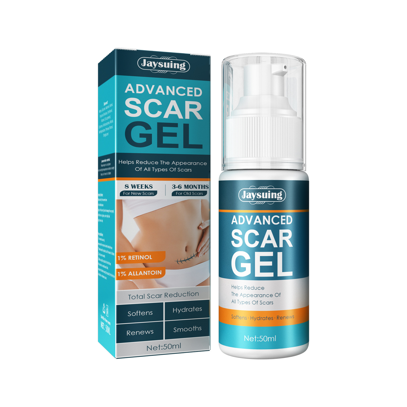 Crema para el cuidado de la piel con gel Jayswing para el posparto y las cicatrices por escaldadura durante el embarazo_voghion.com