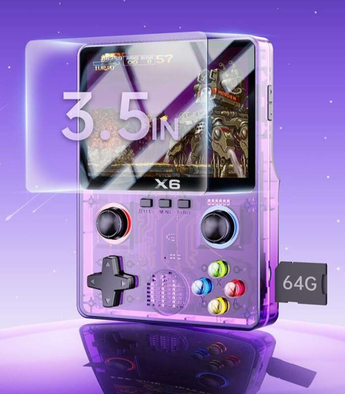 【 13000 People's Collection 】 New Cyberpunk Style Transparent Game GBA Nostalgic SFC Charging Portable Large Screen_voghion.com