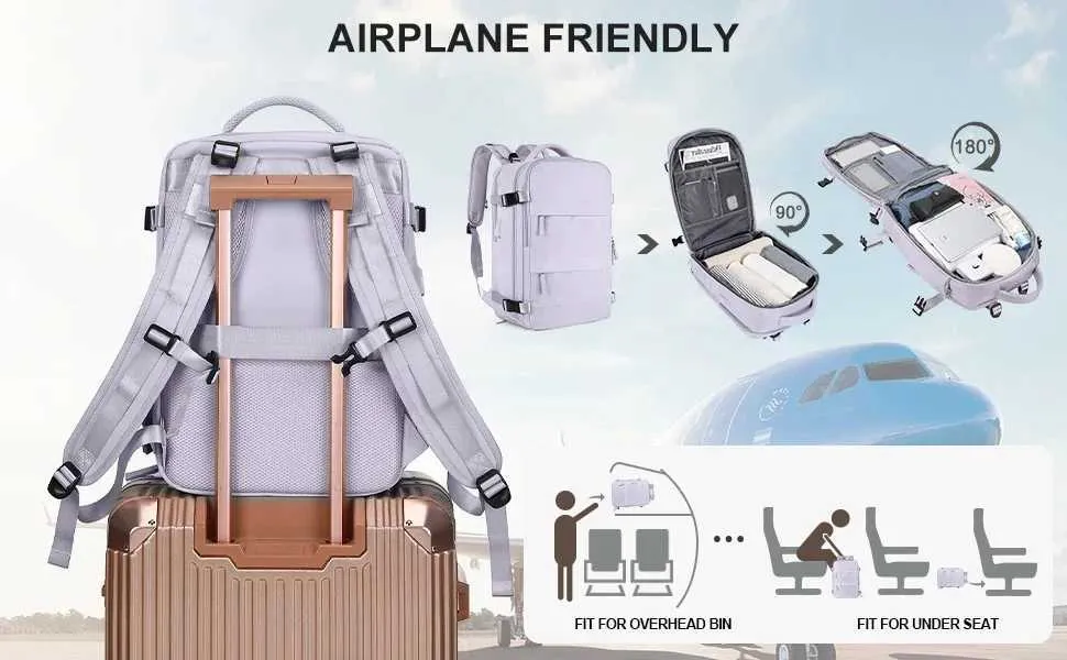 Γυναικεία τσάντα μεταφοράς για φορητό υπολογιστή TSA, έγκριση πτήσης, πανεπιστημιακή τσάντα νοσοκόμας, Σαββατοκύριακο, ημέρα αναψυχής ba241116_voghion.com