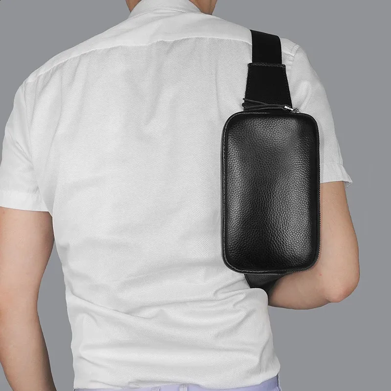 Gürteltasche aus Leder für Herren und Damen, für Reisen im Freien, Sport, Laufen, Gehen, Wandern, schmale Handy-Geldbörse, Hüfttasche_voghion.com