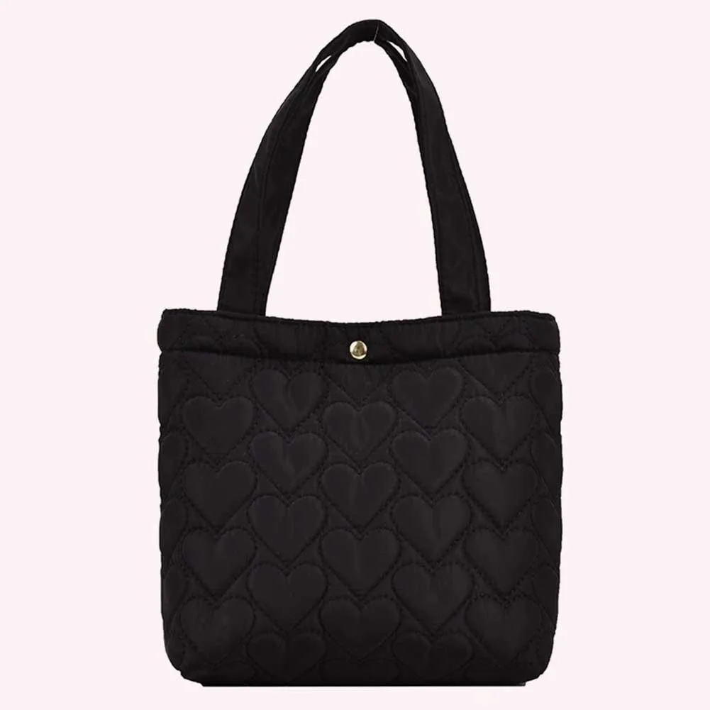 Sac à main décontracté en tissu Oxford pour femme, couleur unie, rembourré, grande capacité, léger, pour courses_voghion.com