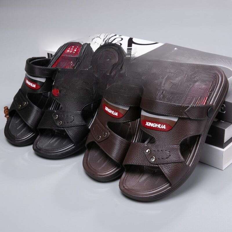 Gummisandalen und Hausschuhe, zweiteilige Sommer-Herren-Fahrschuhe mit dicker Sohle, rutschfeste Strandschuhe_voghion.com