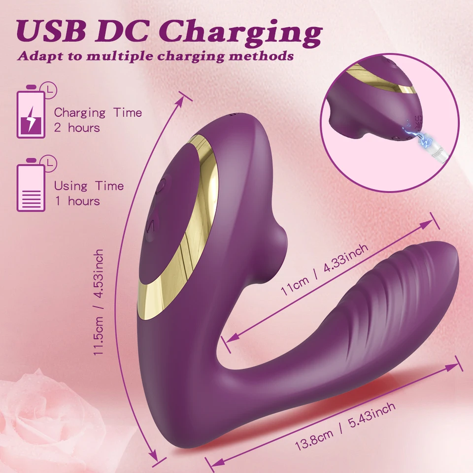 Klitoris Sauger Vibrator G Punkt Stimulator Damen Masturbator_voghion.com