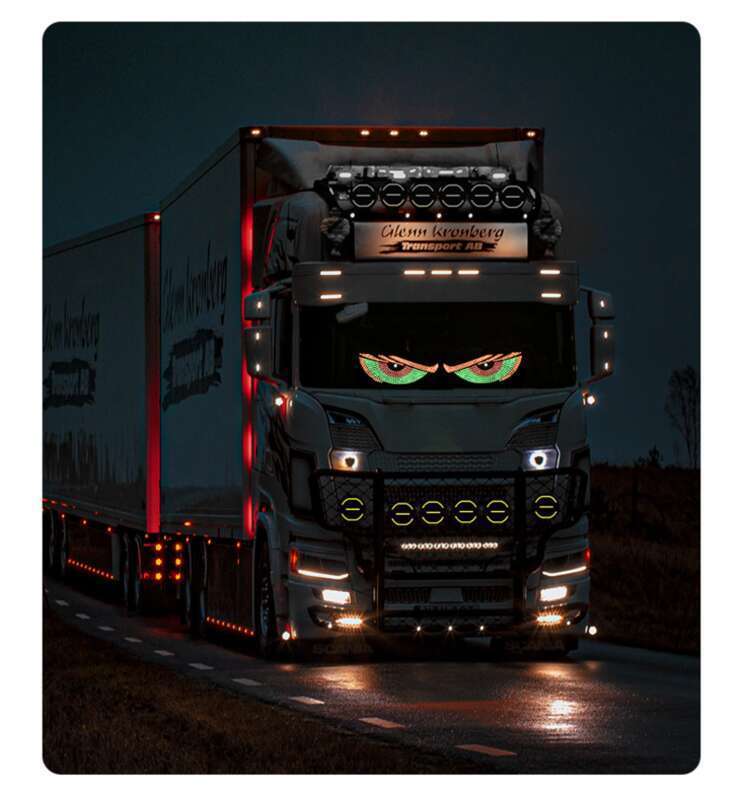Nová samolepka na auto značky LED ďábel Dynamic Eye DIY Vodotěsná obrazovka displeje Truck Dekorativní světlo_voghion.com