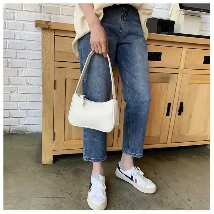 Retro Soft Pu Leather Shoulder Bag Casual Solid Colour Handbag_voghion.com