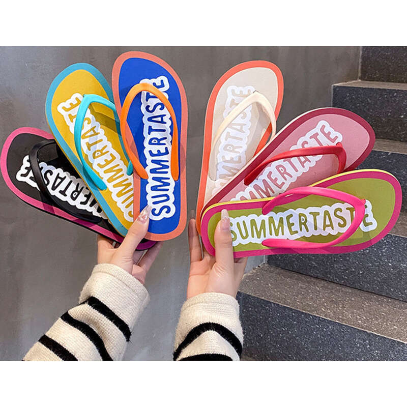 Scarpe da spiaggia casual con suola spessa per le vacanze, tendenza moda, infradito personalizzate, ventaglio fatato_voghion.com