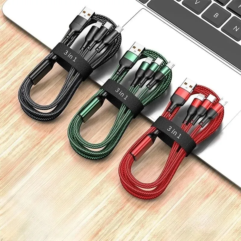 Multi C USB Cable Multiple Charger 66W 6A Fast Charging Cord For Mobile Phone_voghion.com
