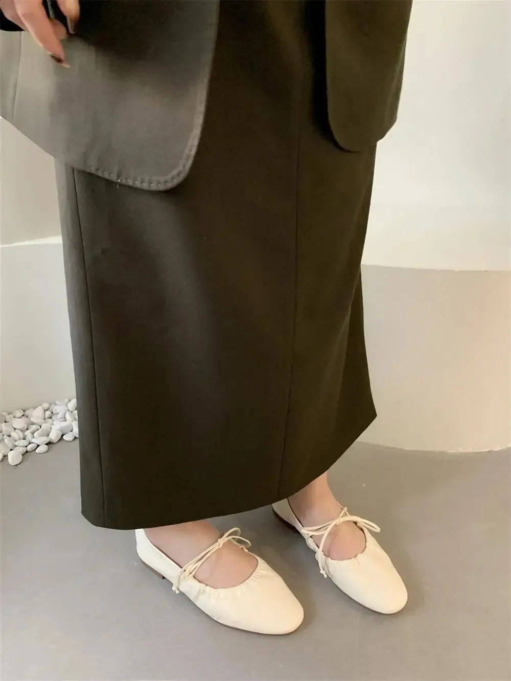 Mary Jane scarpe da ballo comode e casual con punta tonda e bordo scorrevole da donna, morbide e morbide, 240904_voghion.com
