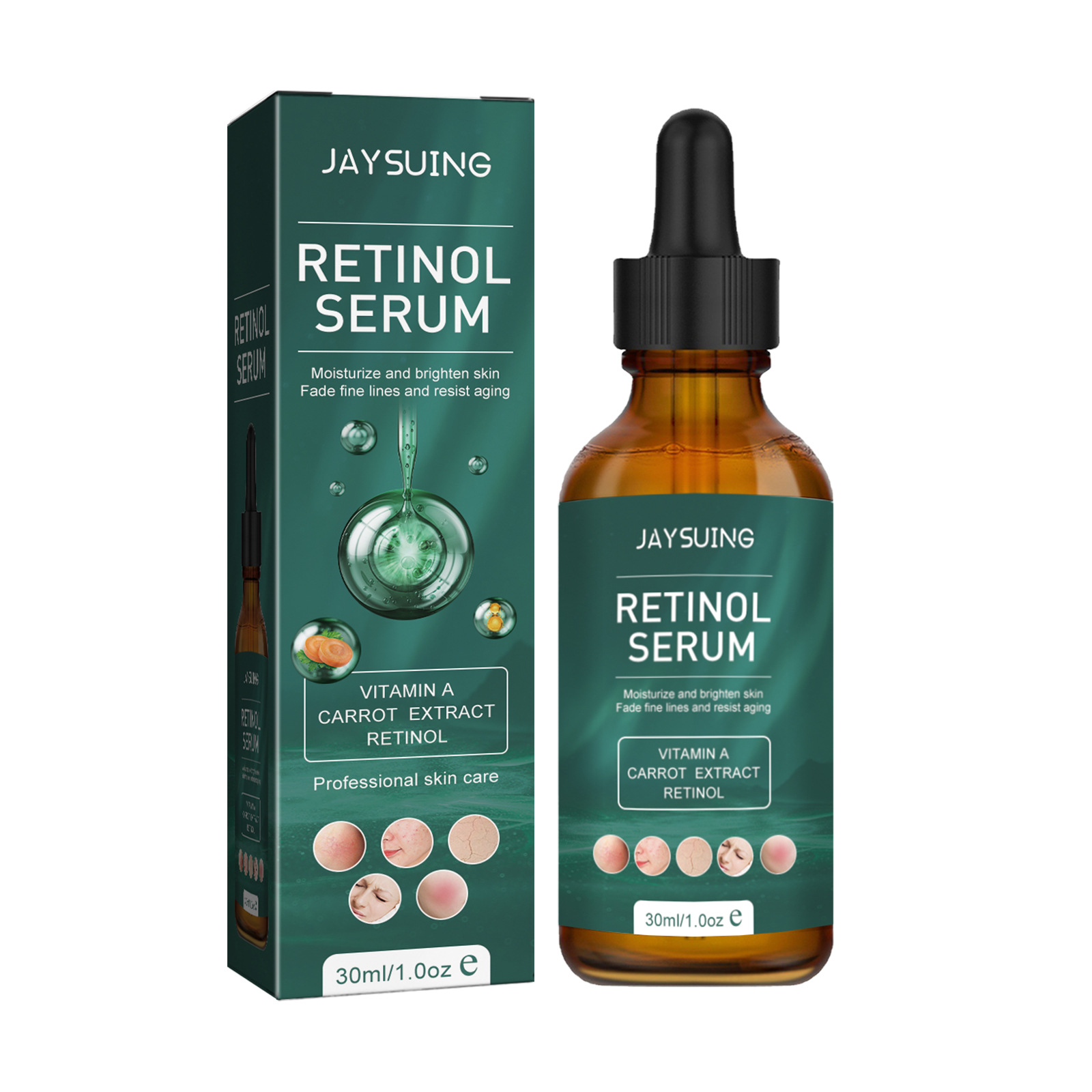 L'essenza del retinolo Jaysuing può resistere alle rughe sul viso, migliorare le linee sottili, illuminare, rassodare, elasticizzare, tenero e restringere_voghion.com
