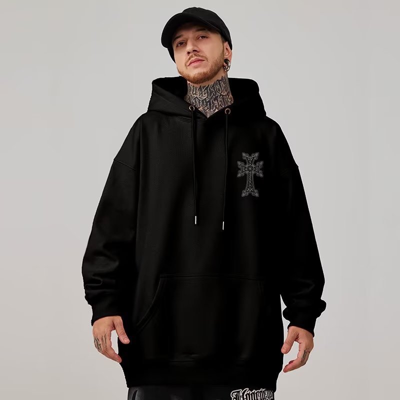Oversize Herren Kapuzenpullover Plus Size Plüsch China-chic Jacke_voghion.com