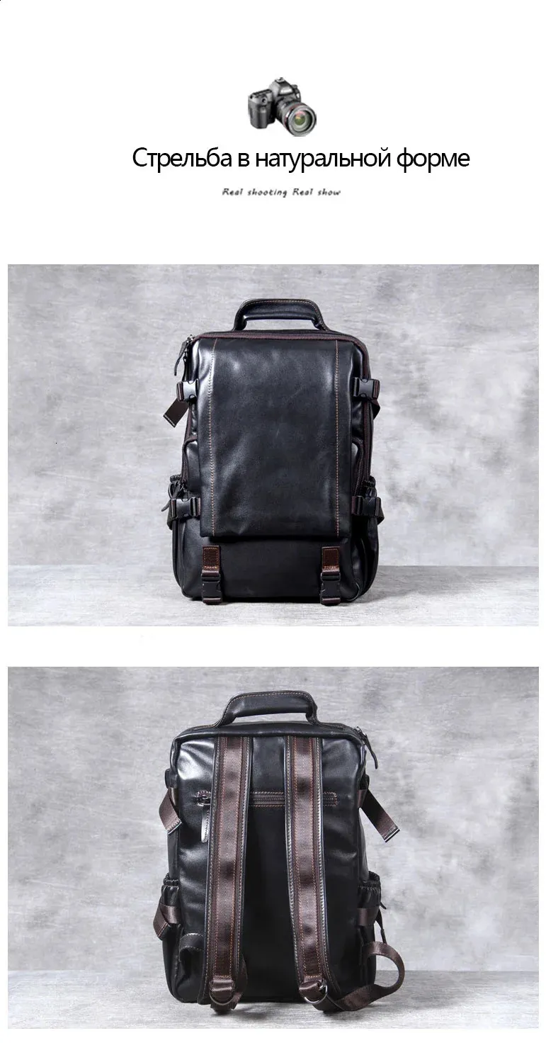 GAGACIA Zaino da uomo autentico fatto a mano in morbida pelle, borsa da viaggio per alpinismo, zaino in pelle bovina di alta qualità per laptop da 15 pollici_voghion.com