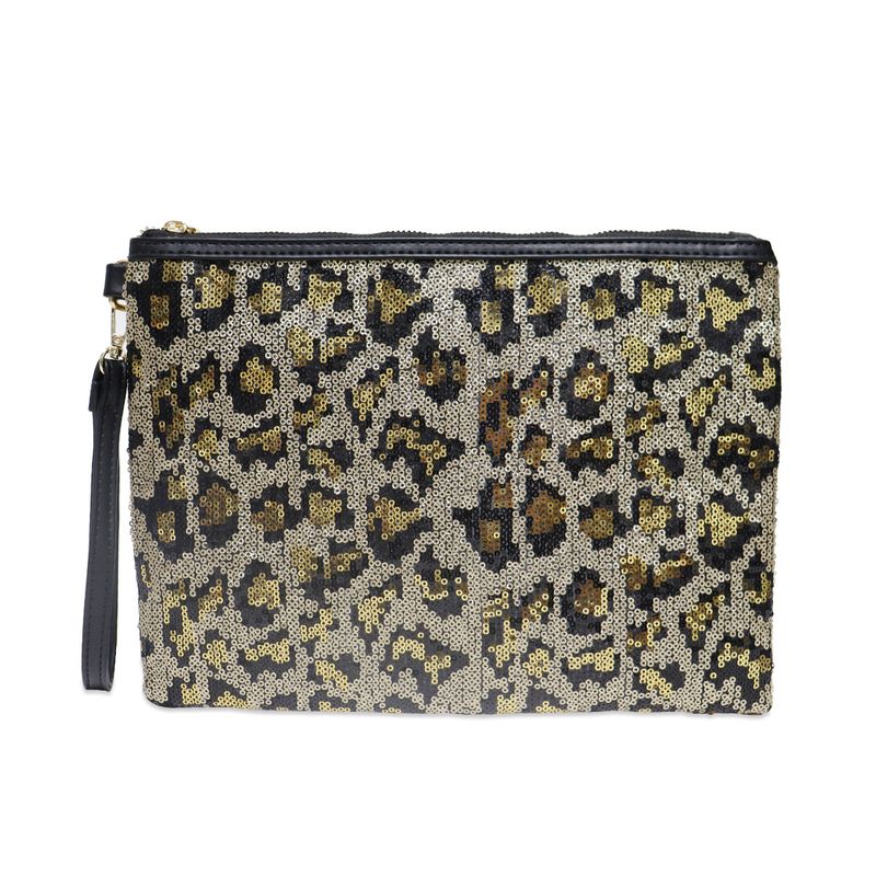 Große Kapazität Pailletten Leopardenmuster Reisetasche Wochenende Gepäcktasche Männer und Frauen Reisen tragbare_voghion.com