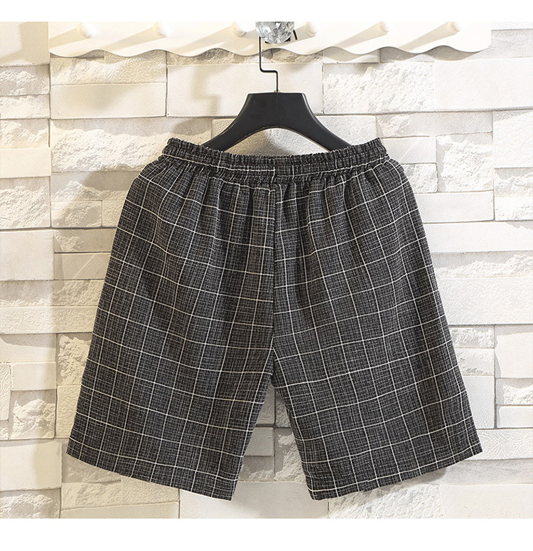 Fat up size 5/4 summer beach casual running sports shorts for men's 5/8 straight leg pants_voghion.com