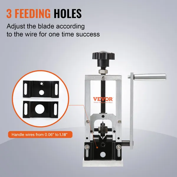 Portable Manual Wire Stripper For Copper Cables With Hand Crank_voghion.com