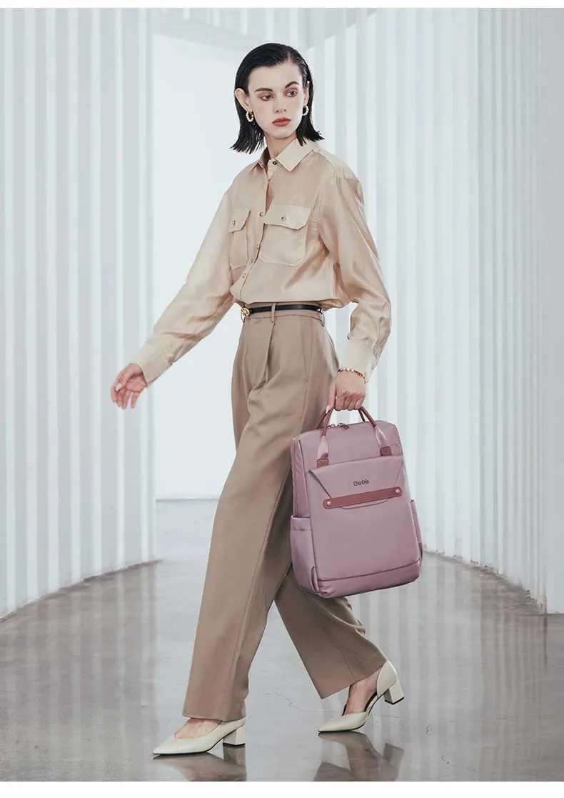 Chantria Mini sac à dos pour femme, élégant, étanche, sac de travail avec port USB, joli sac à dos de voyage pour l'universitéC241031_voghion.com